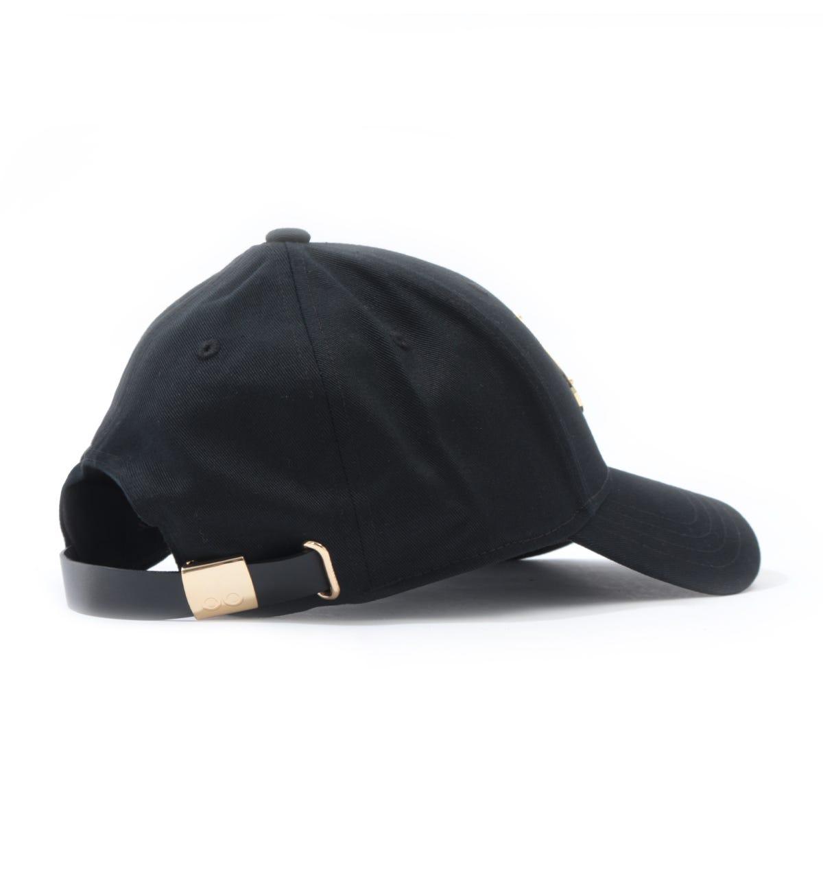 Gold Icon Logo Cap in Black for Men 