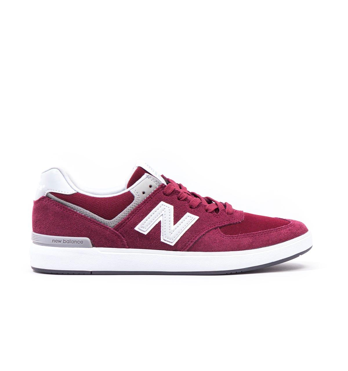 New Balance All Coasts 574 Burgundy With Grey Suede Trainers in Red for Men  | Lyst