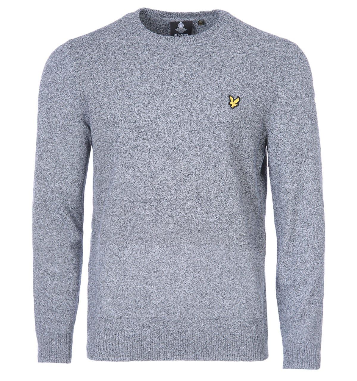 Lyle & Scott Cotton Boucle Mottled Crew Neck Sweater in Navy (Blue) for Men  - Save 2% | Lyst