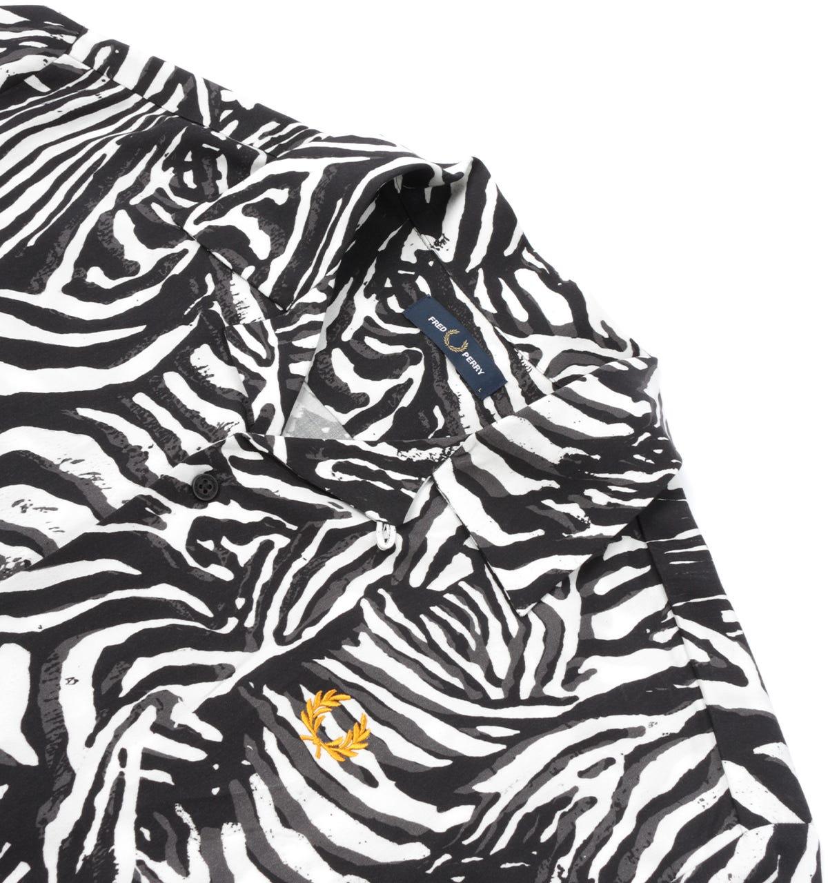 Fred Perry Zebra Print Revere Collar 
