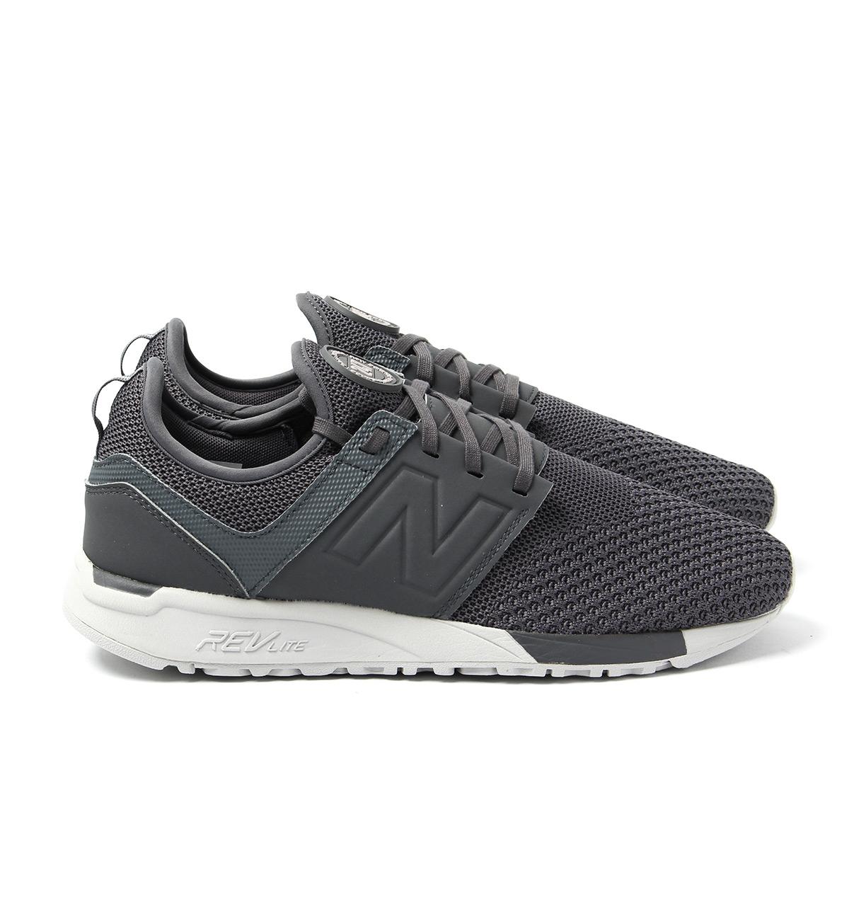 New Balance Grey 247 Mesh Trainers in 