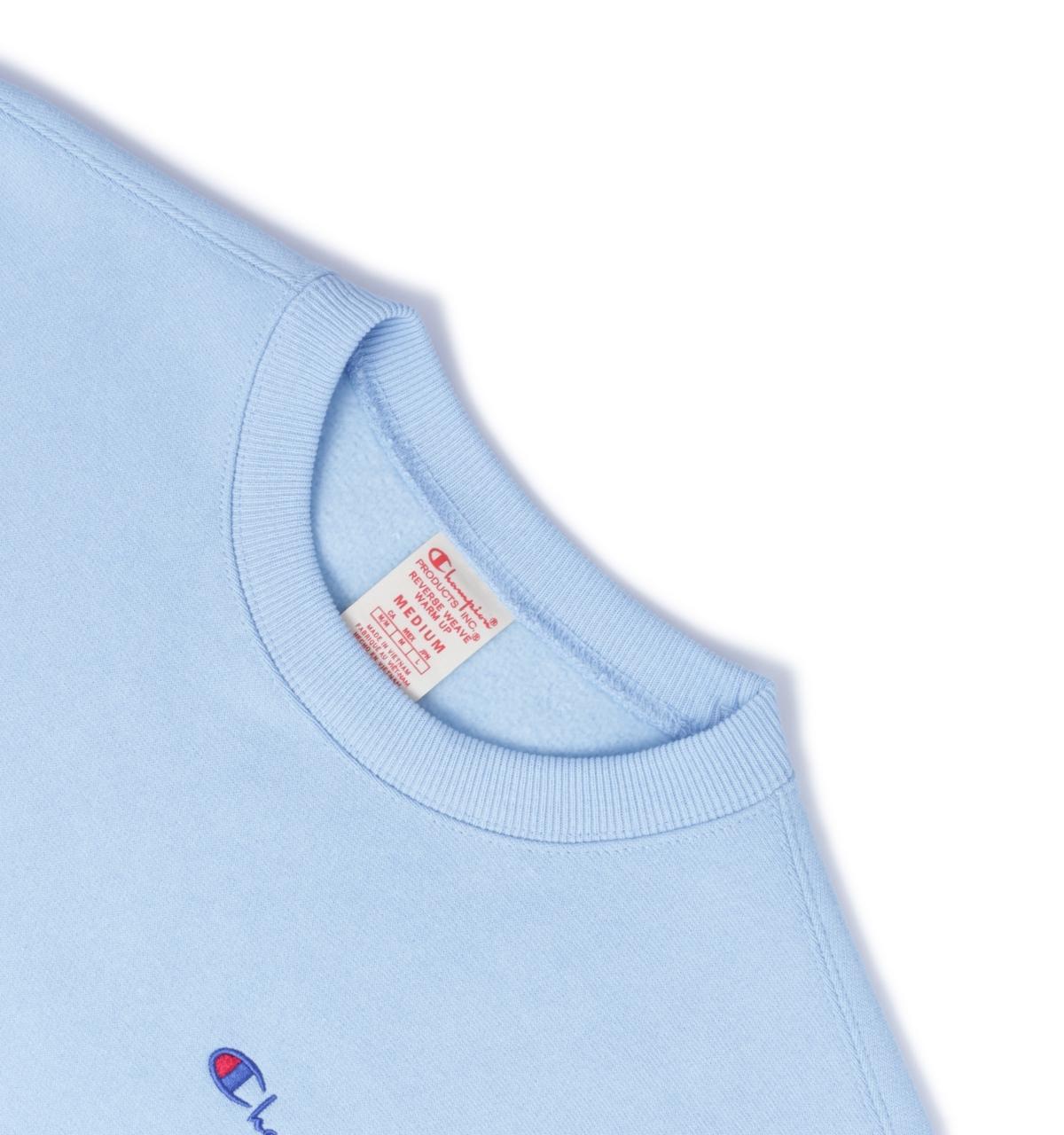 sky blue champion crewneck
