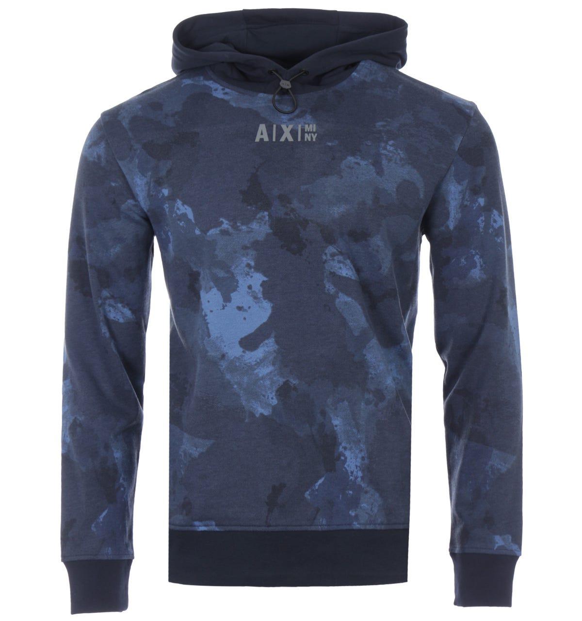 Armani Exchange Fleece Sweatshirt in Dark Blue gym and workout clothes Sweatshirts Blue for Men Mens Clothing Activewear 