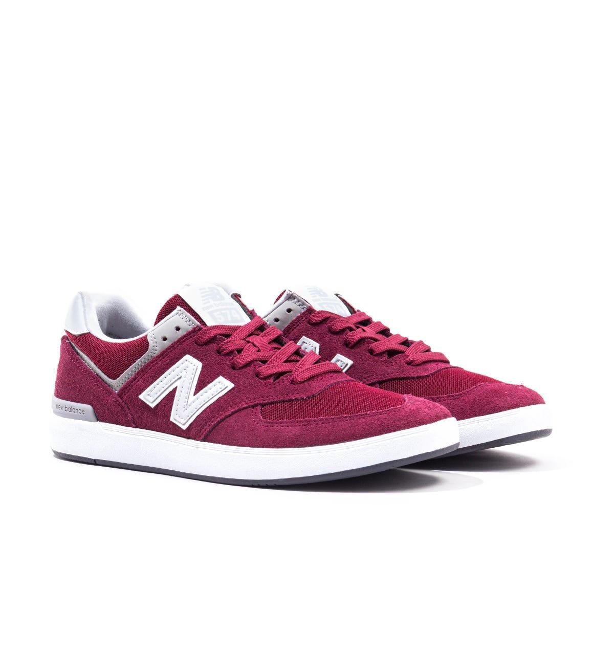 new balance burgundy all coasts 574 trainers