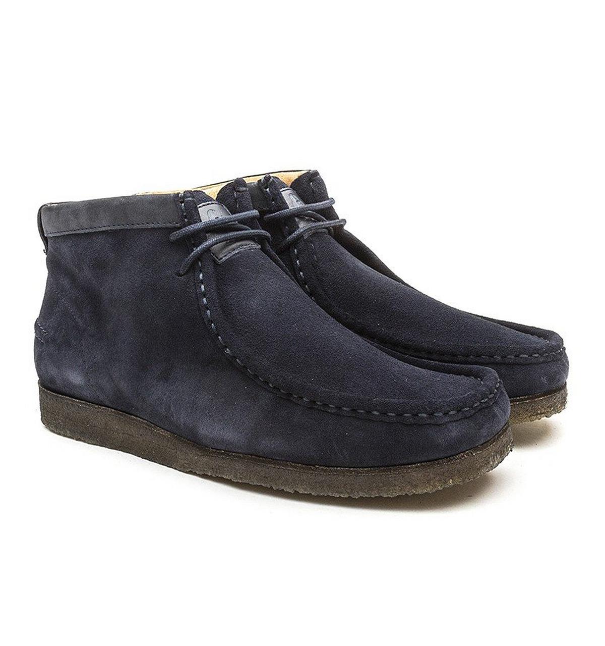 Lyst - Hush Puppies Davenport High Navy Suede Chukka Boots in Blue for Men