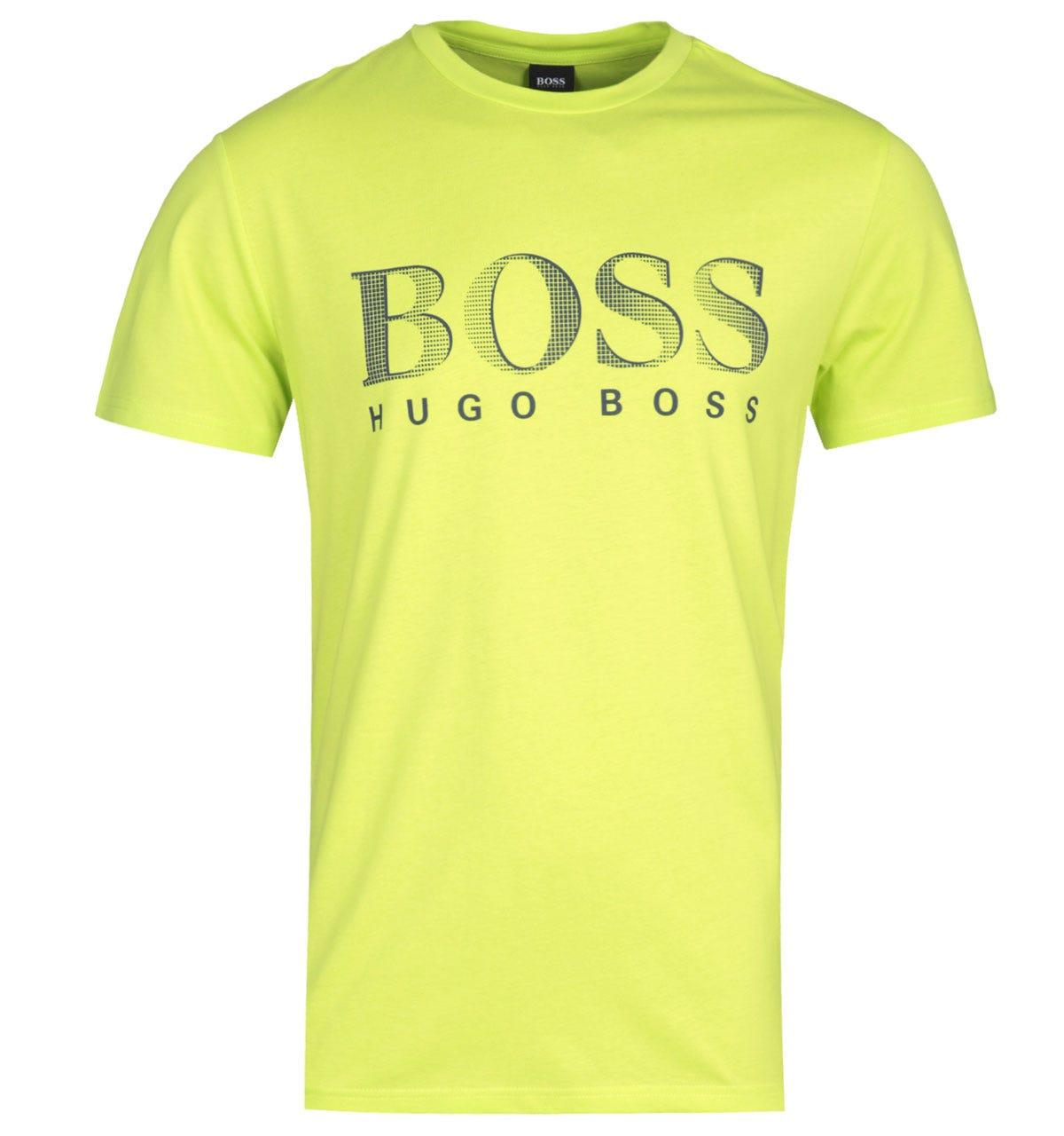 BOSS by HUGO BOSS Cotton Bodywear Rn Uv-protection Bright Lime Green  T-shirt for Men | Lyst