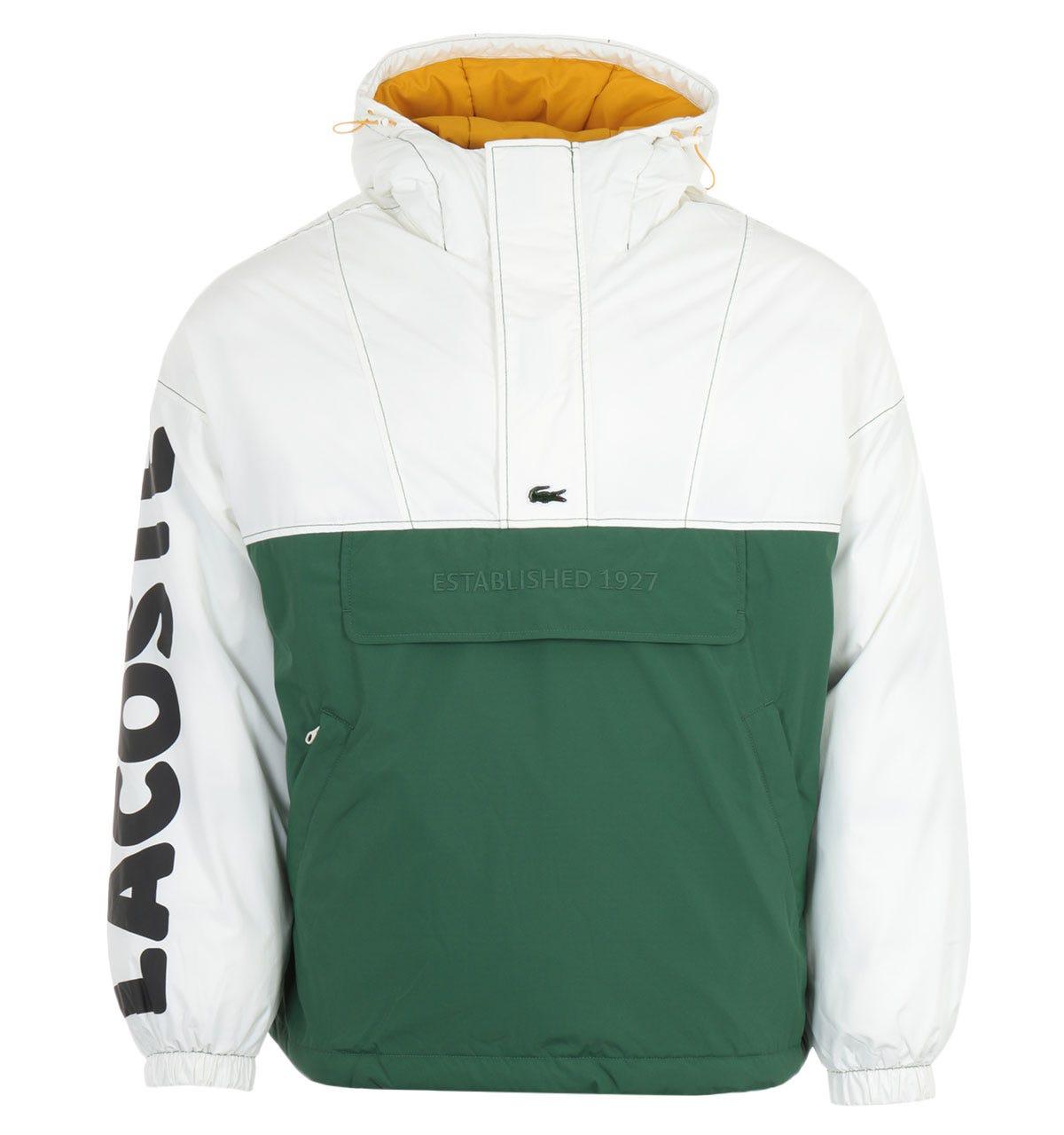 Lacoste Synthetic Live Colour Block Pullover Hooded Jacket in White for Men  | Lyst