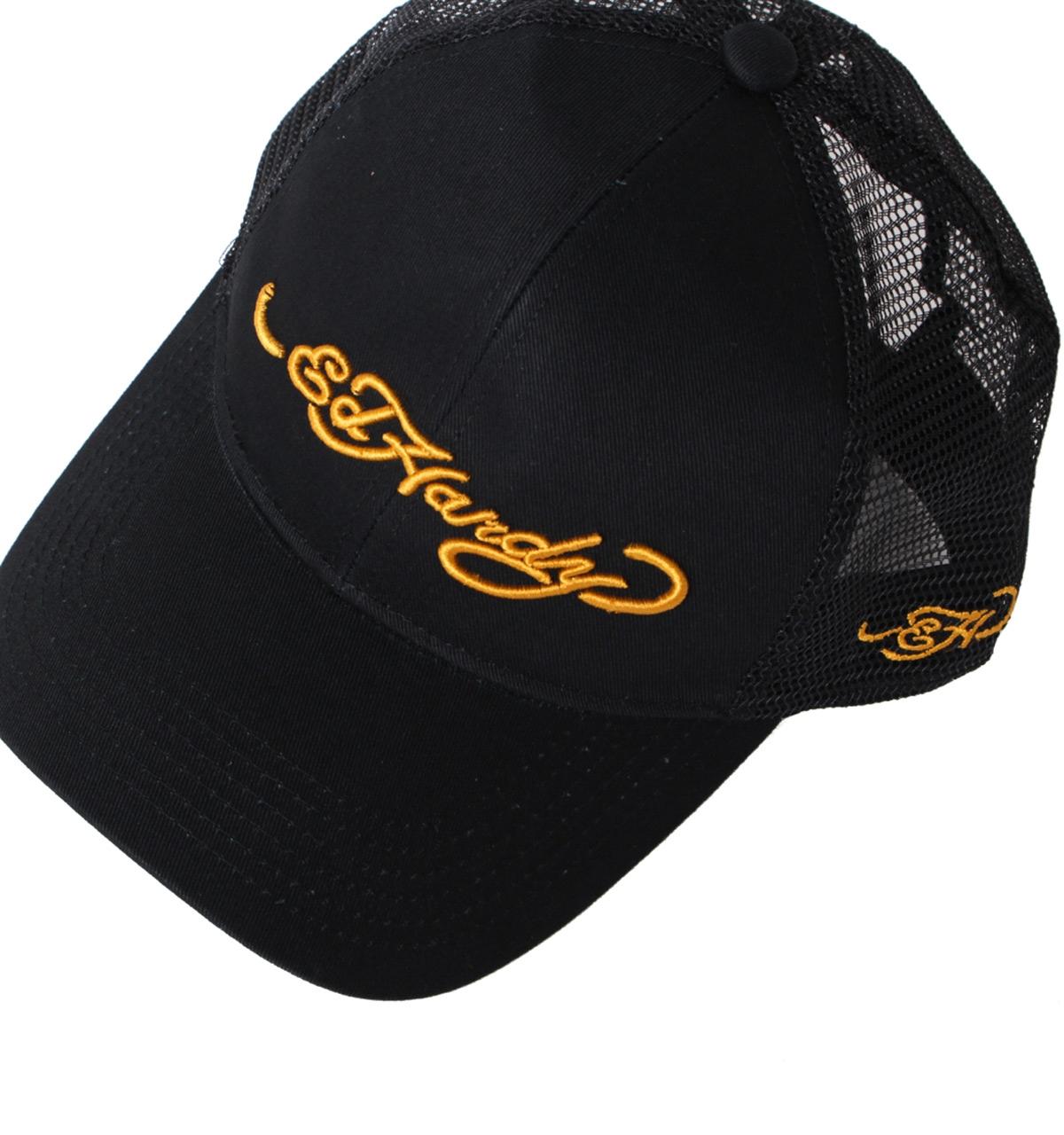 Ed Hardy Signature Snapback Black Cap 