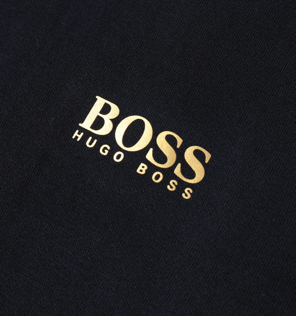 BOSS by HUGO BOSS Cotton Skaz 1 Zip Through Navy & Gold Sweatshirt in Blue  for Men | Lyst
