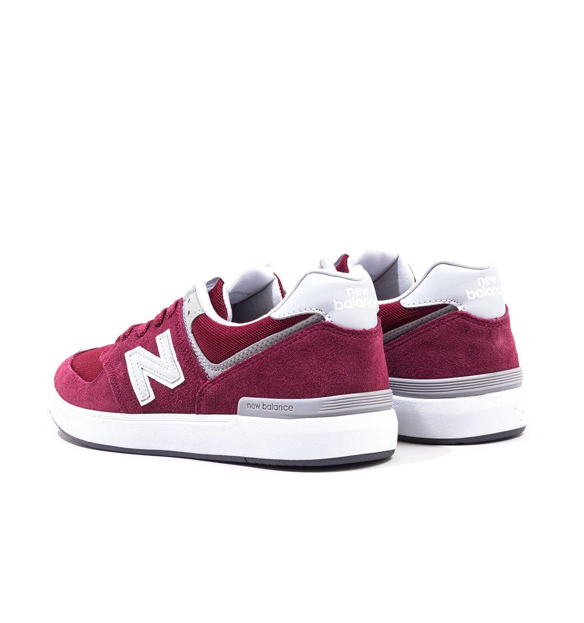 New Balance All Coasts 574 Burgundy With Grey Suede Trainers in Red for Men  | Lyst