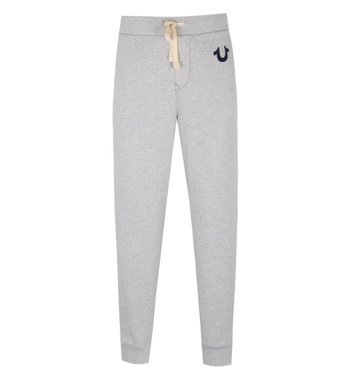 True Religion Denim Classic Horseshoe Logo Oatmeal Marl Sweatpants in Grey (Gray) for Men - Save
