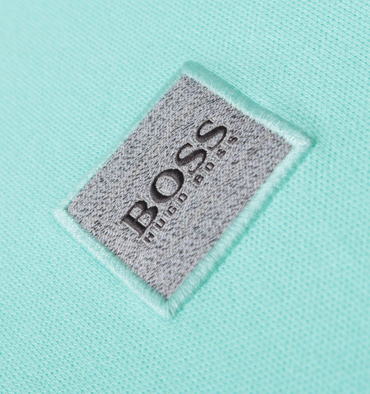 BOSS by HUGO BOSS Cotton Passenger Slim Fit Open Mint Green Pique Polo  Shirt for Men | Lyst