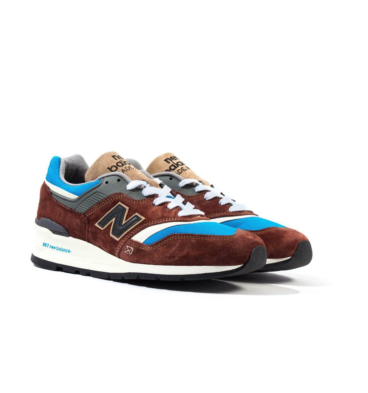 New Balance 997 Made In The Usa Brown, Grey & Blue Suede Trainers for Men |  Lyst