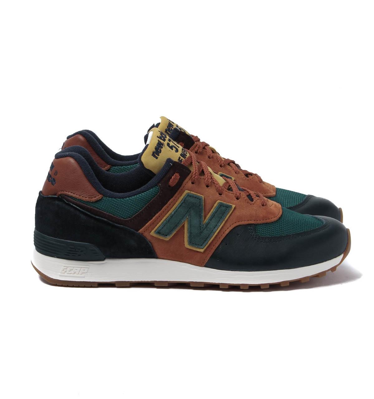 new balance 576 made in england navy & orange trainers