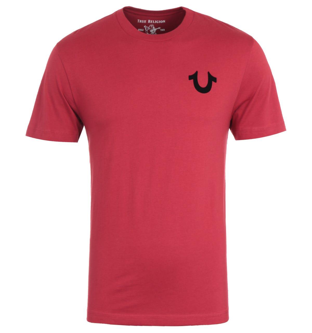 True Religion Denim Sunrise Red T-shirt for Men - Lyst