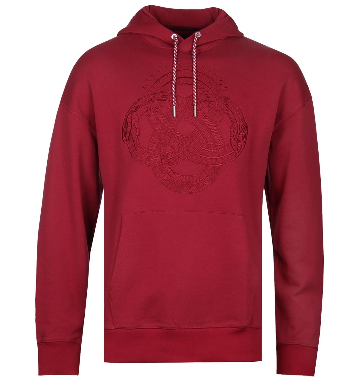 armani red hoodie