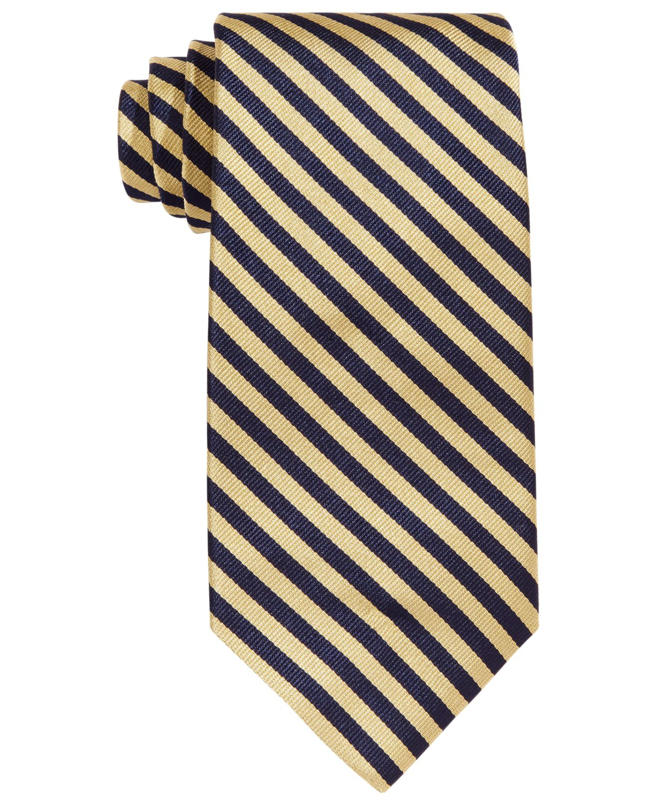 Brooks Brothers Bias Stripe Tie in Gold for Men | Lyst
