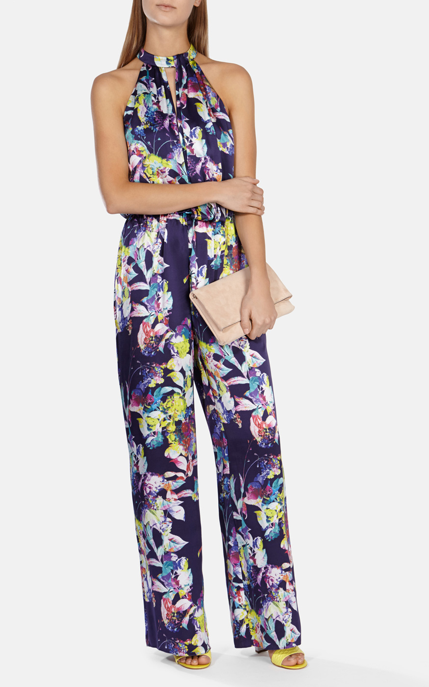 karen millen floral silk jumpsuit