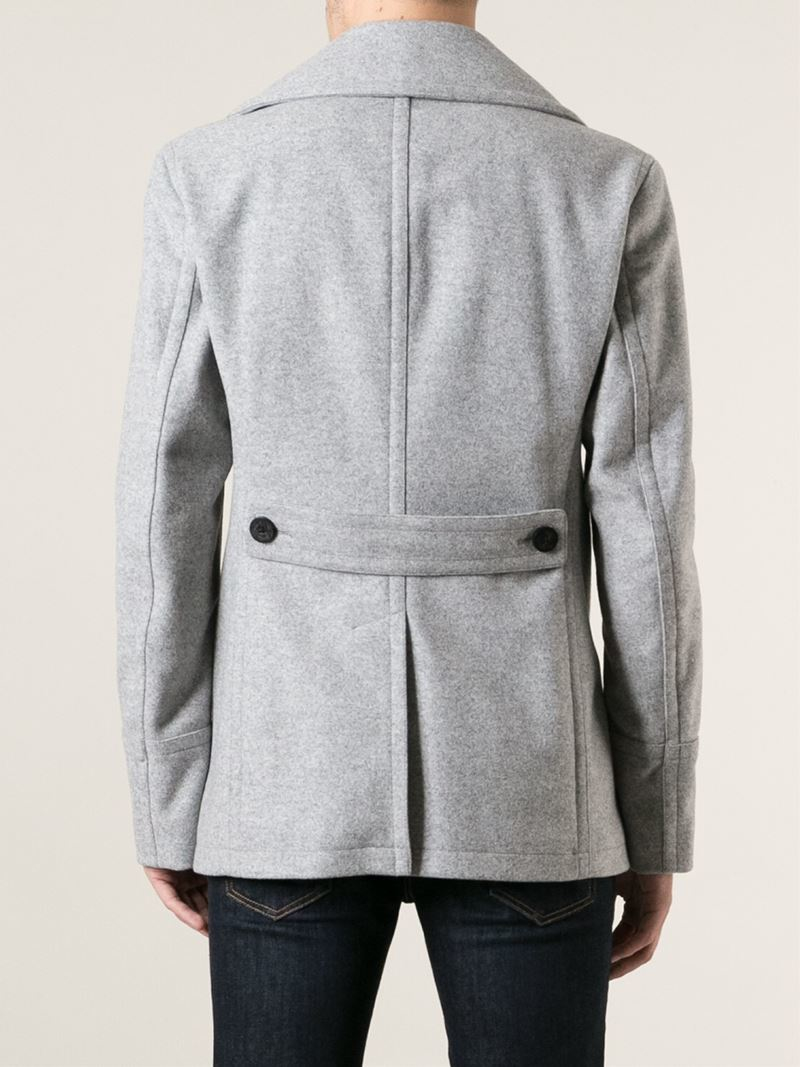 burberry grey peacoat