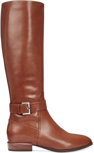 Nine west Diablo Wide Calf Tall Boots in Brown (Brown Leather)