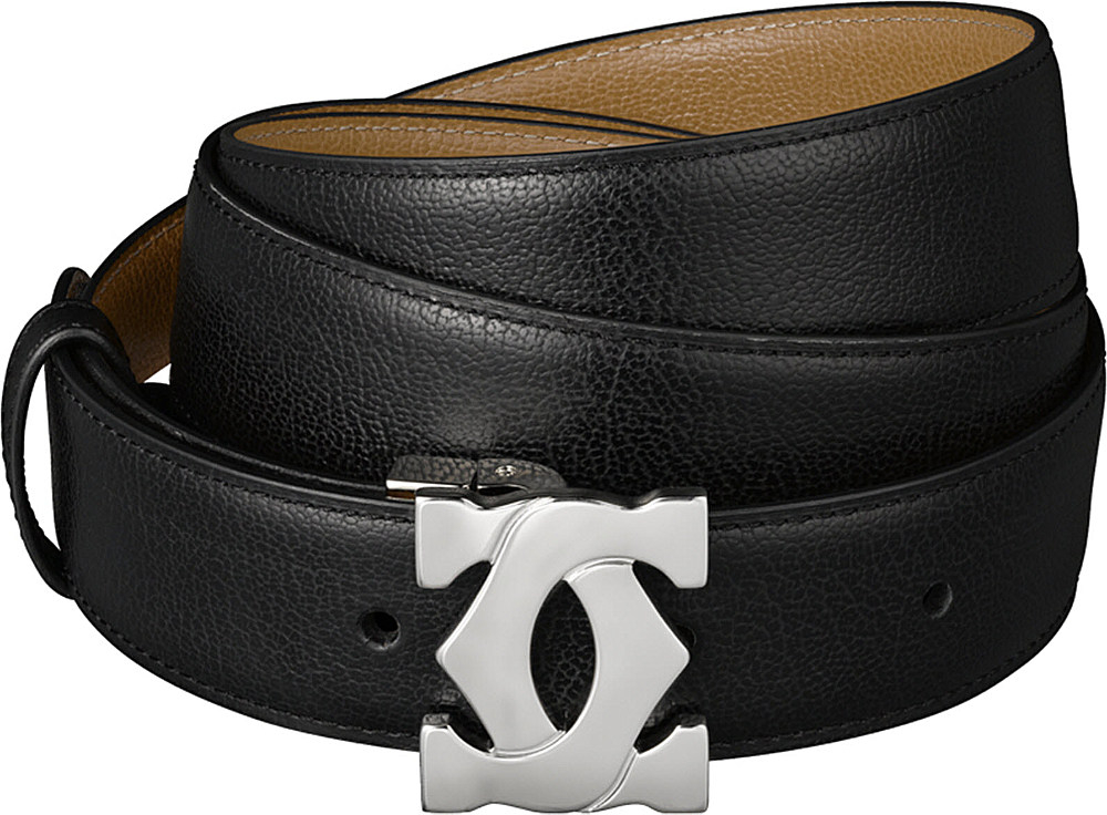 Cartier Double-C Leather Logo Belt 