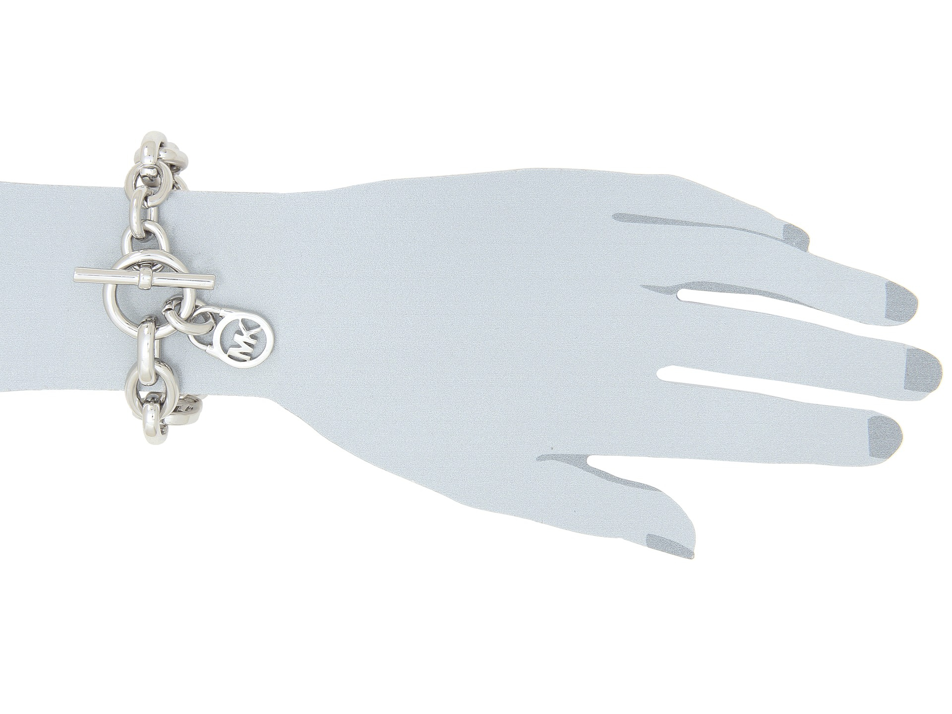 Michael Kors Heritage Link With Padlock Bracelet in Silver (Metallic) - Lyst