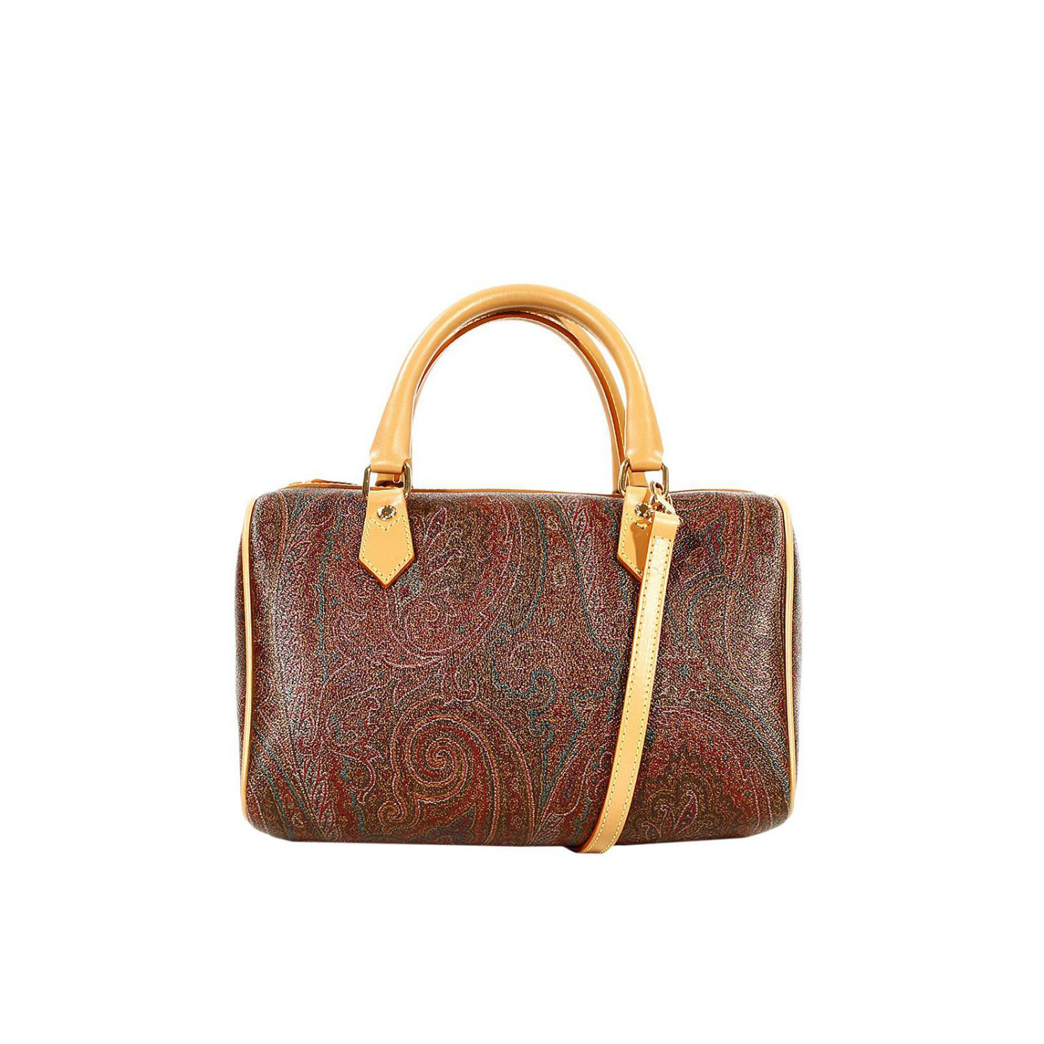 Etro Handbag Small Duffle With Paisley Print in Brown | Lyst