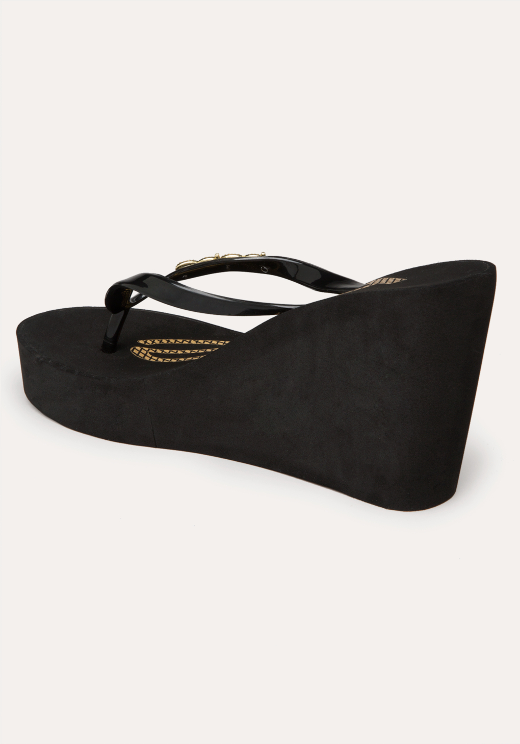 bebe black flip flops