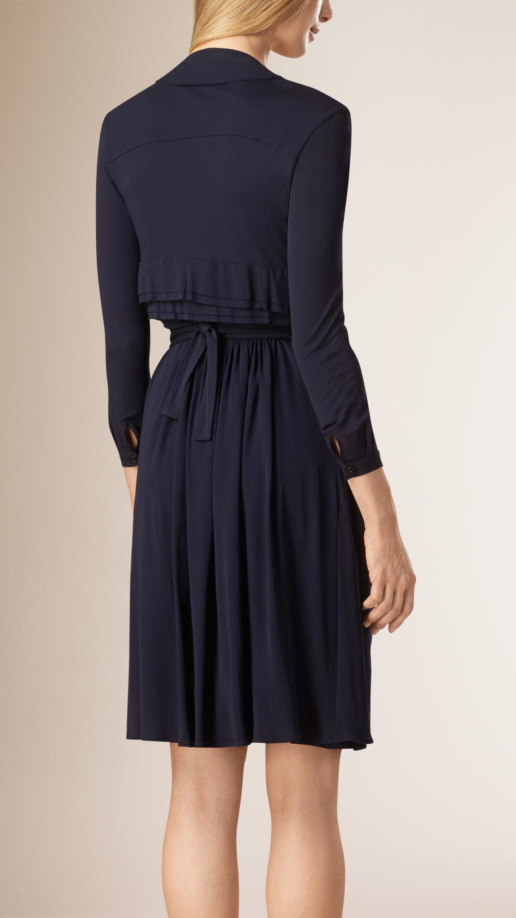 Burberry Jersey Wrap Dress in Blue - Lyst