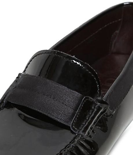 tod's black driving shoes
