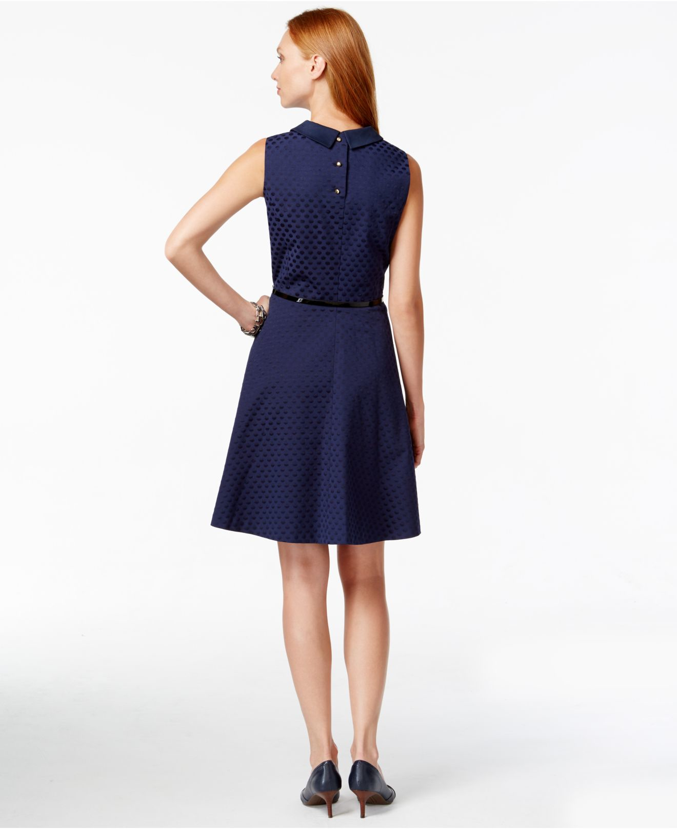 Tommy Hilfiger Sleeveless Fit-and-flare Dress in Blue Lyst