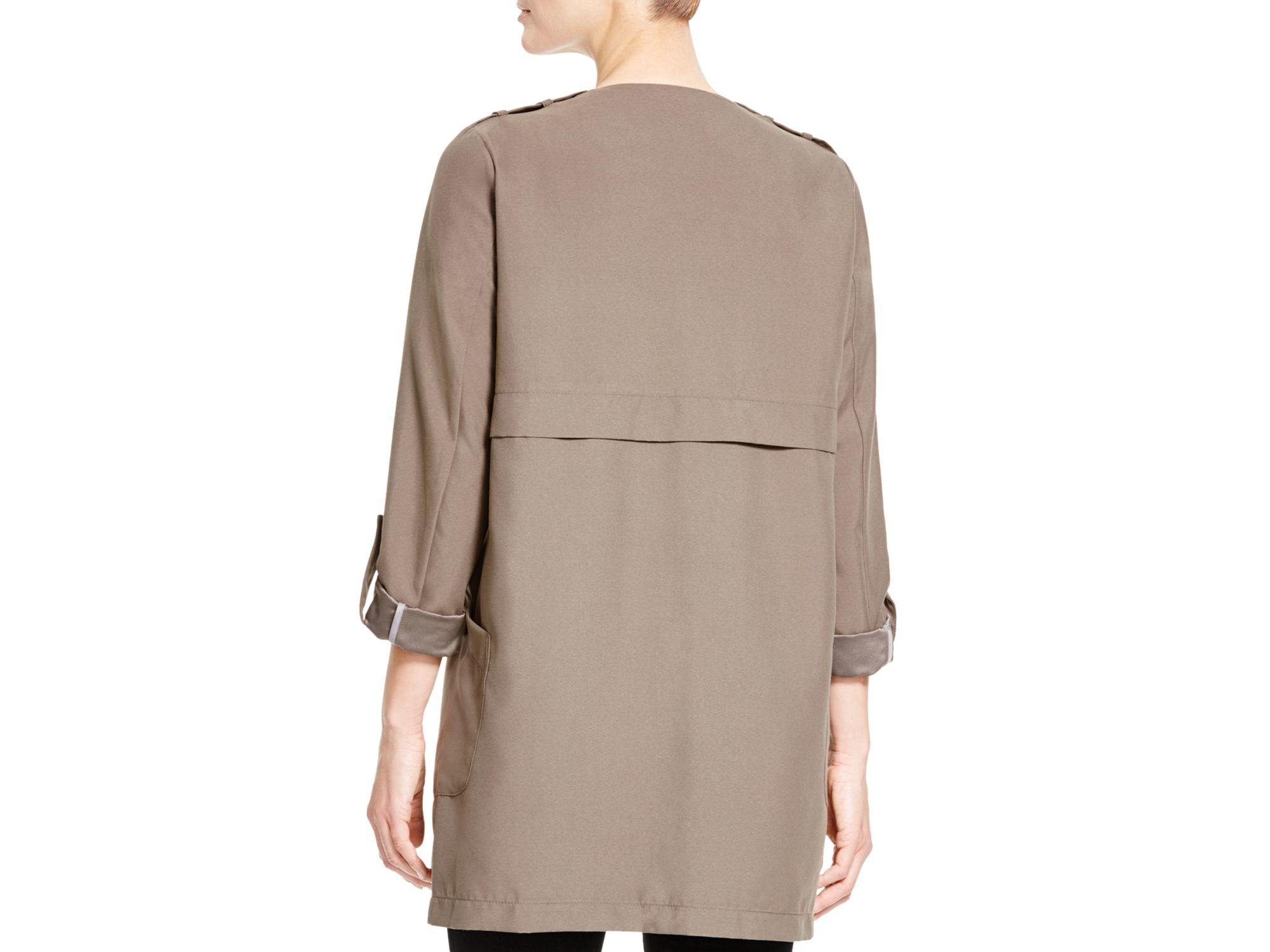 Vero Moda Synthetic Serena Draped Lightweight Jacket in Brown - Lyst