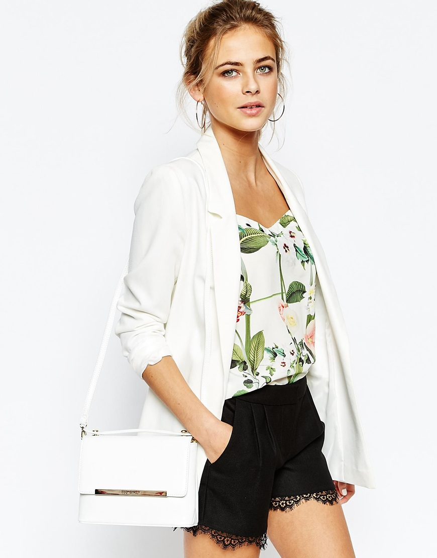 Ted Baker Bonitah Leather Cross Body Bag White