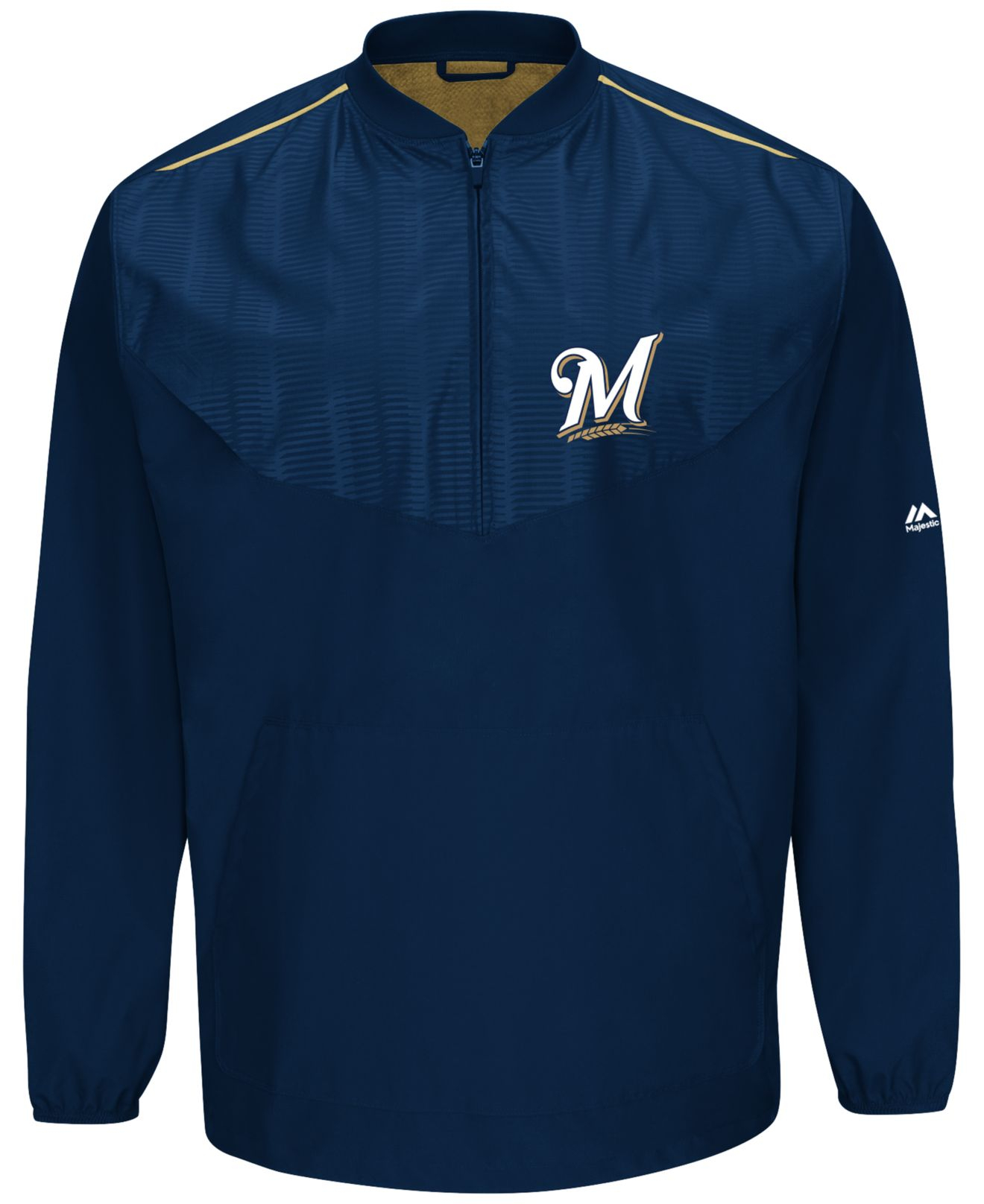 Majestic Men'S Milwaukee Brewers Training Jacket in Blue for Men (Navy ... Majestic Men'S Milwaukee Brewers Training Jacket in Blue for Men (Navy ...