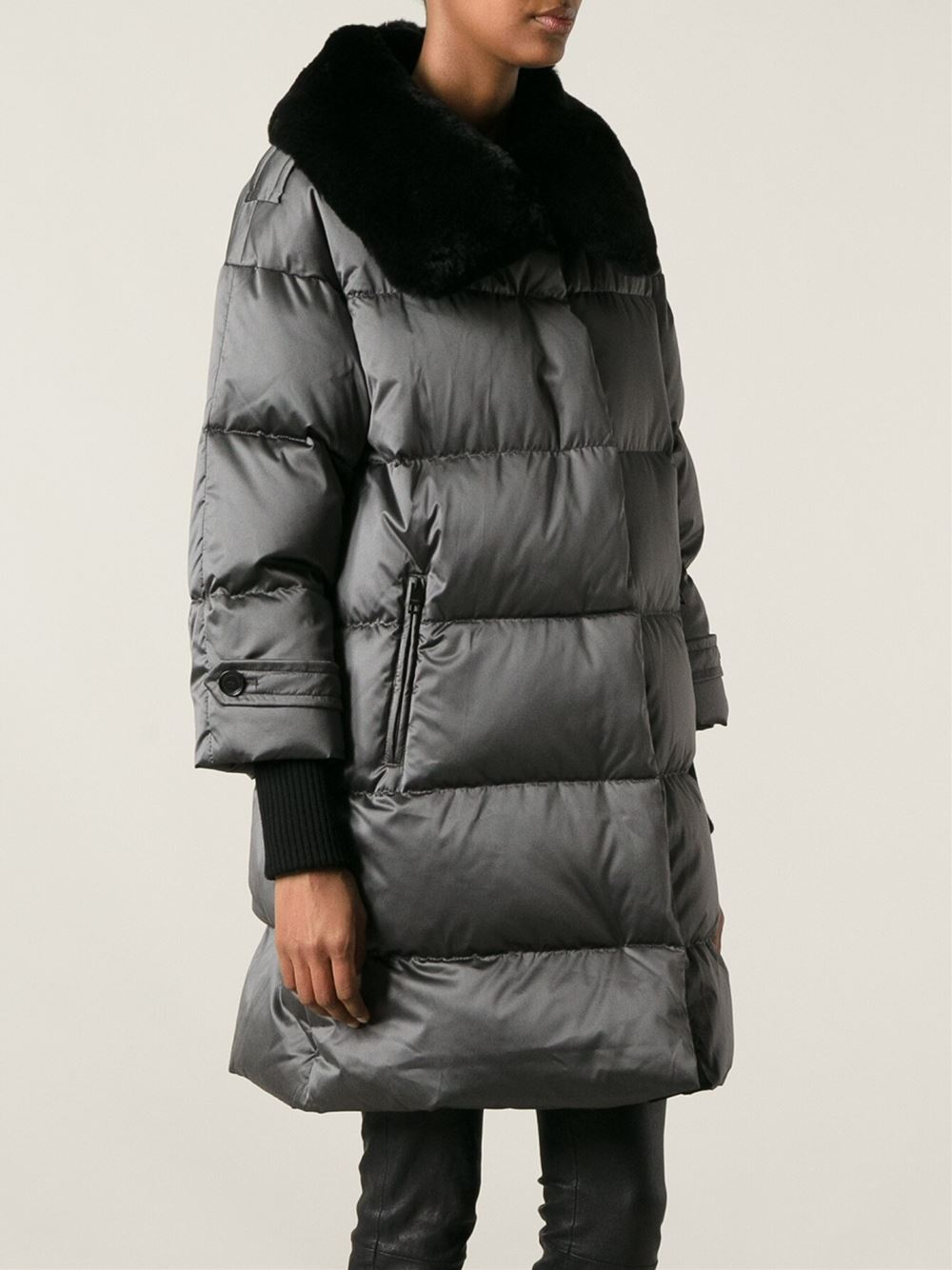new list best choice best website Burberry Rabbit Fur Collar Padded Coat in Grey (Gray) - Lyst new list best choice best website Burberry Rabbit Fur Collar Padded Coat in Grey (Gray) - Lyst