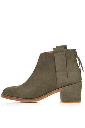 TOPSHOP Murcia Ankle Boots in Khaki (Natural) - Lyst