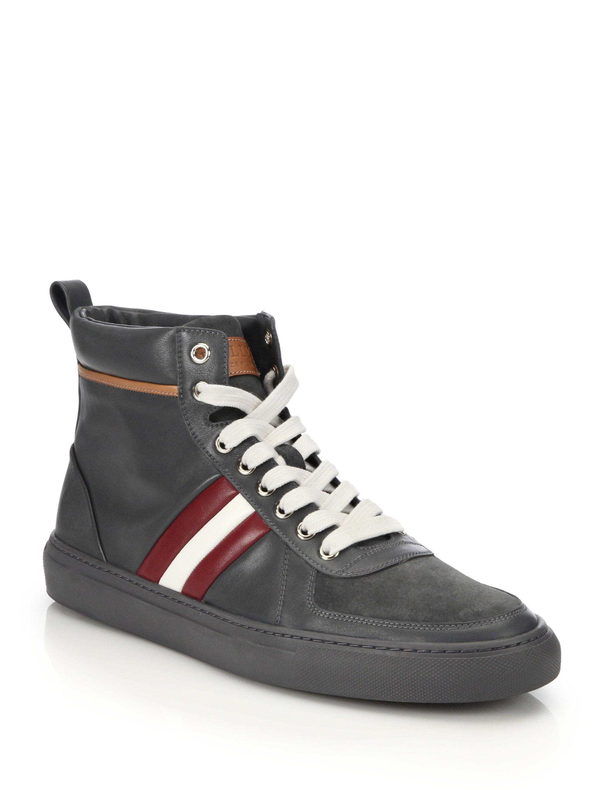 grey bally sneakers