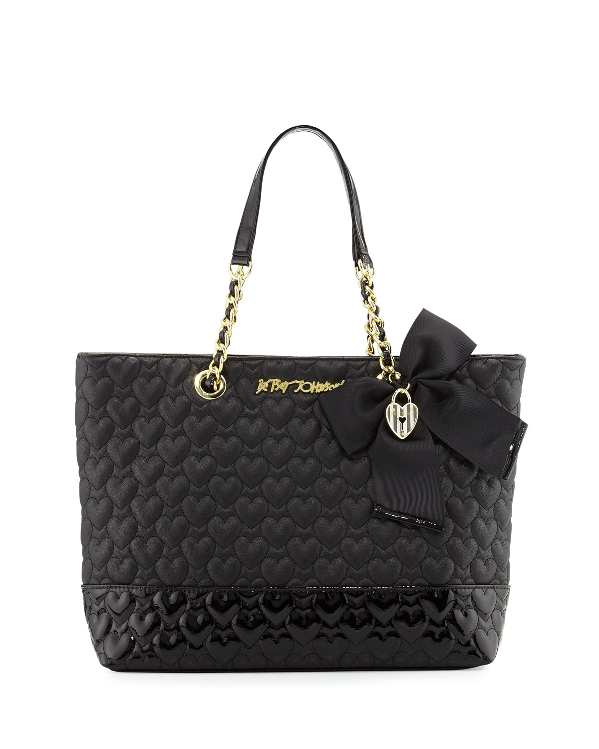 betsey johnson black tote