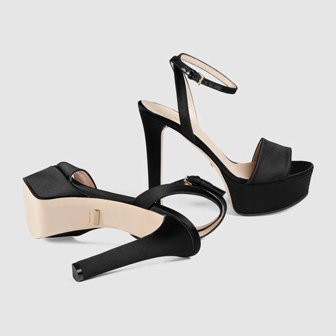 gucci black platform sandals