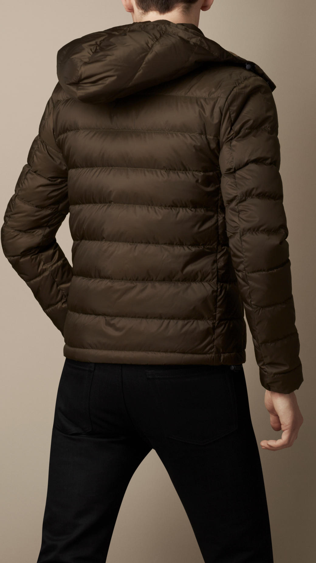 Burberry Downfilled Puffer Jacket in Brown for Men Lyst