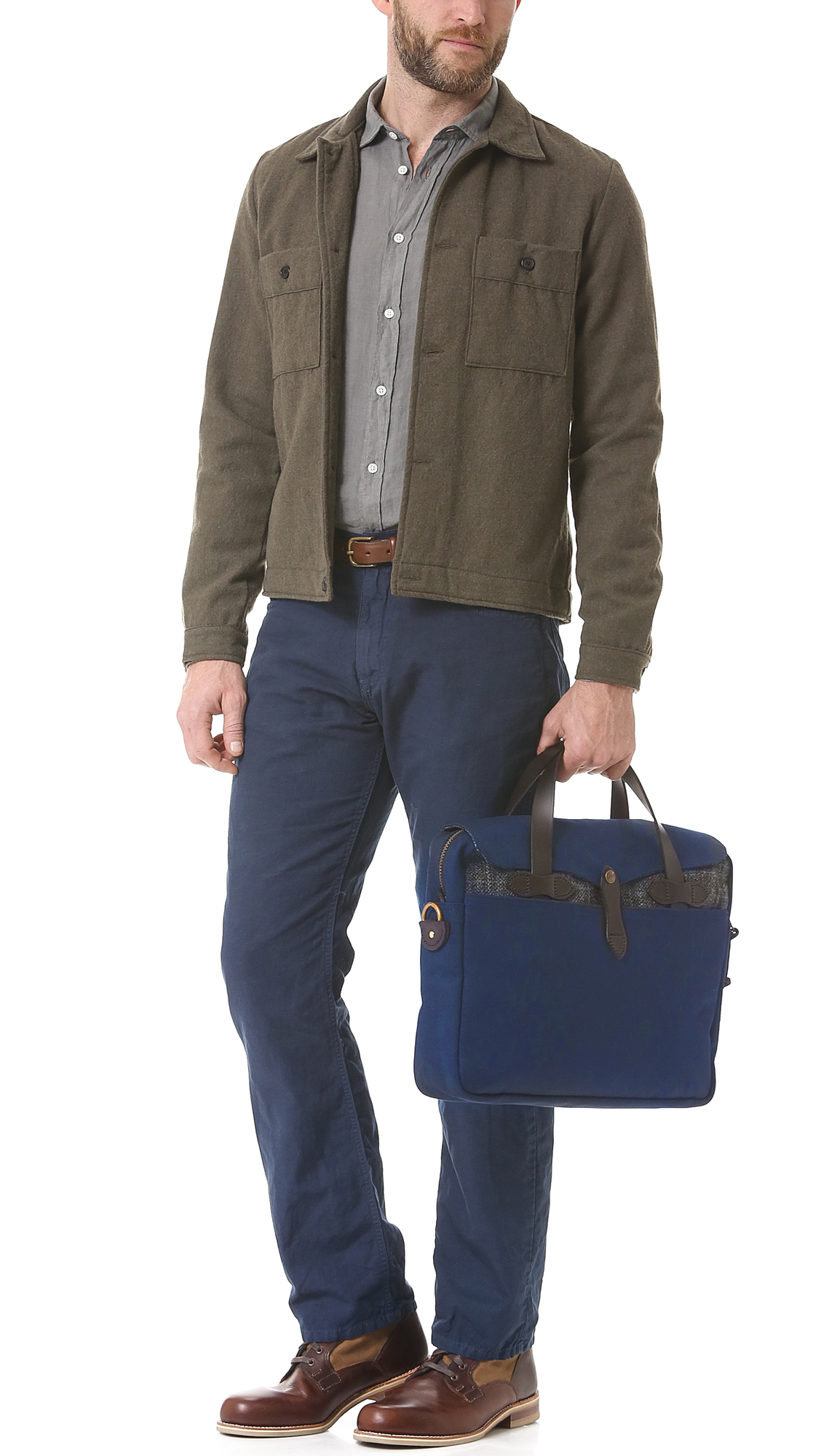 filson navy briefcase