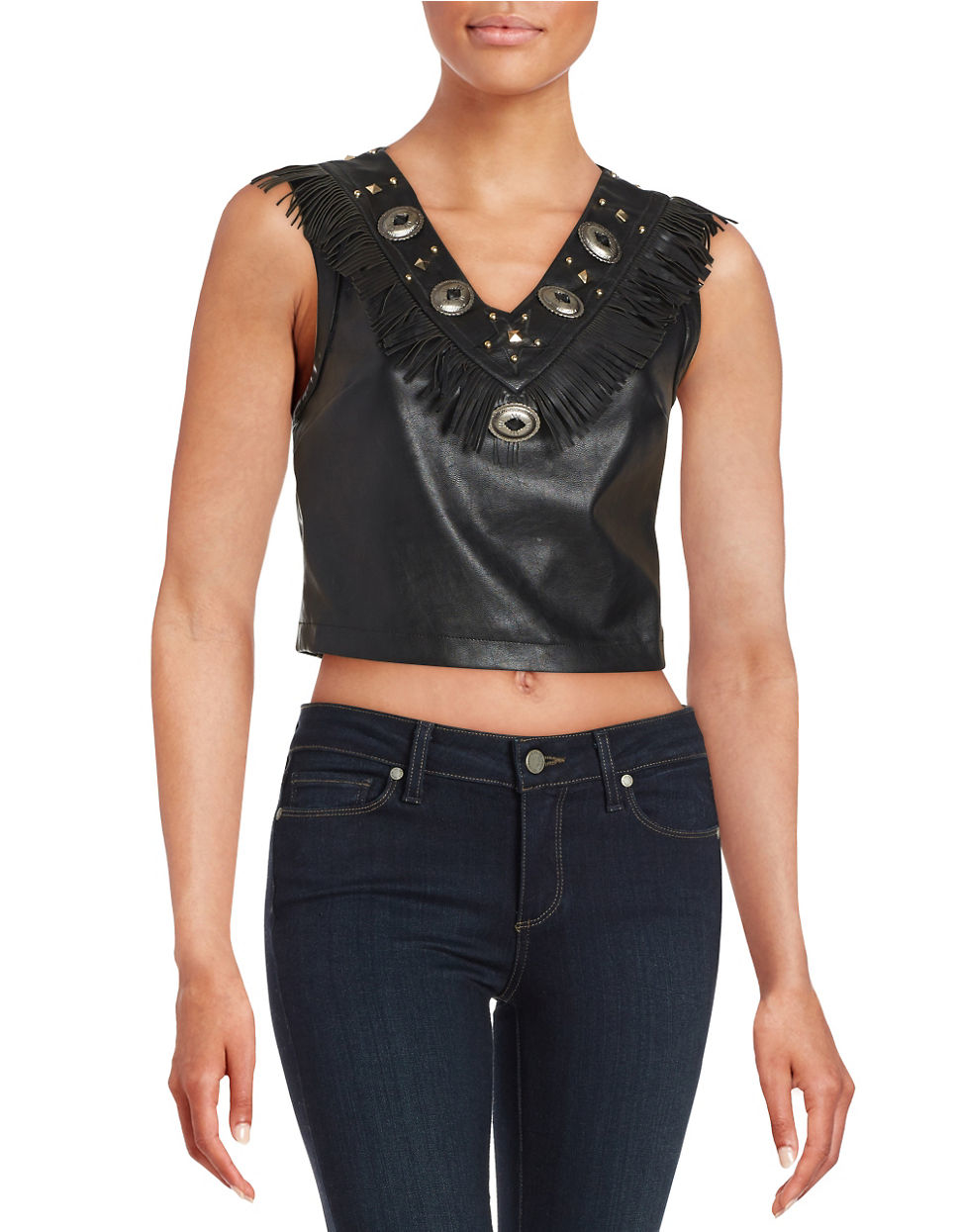 black studded top