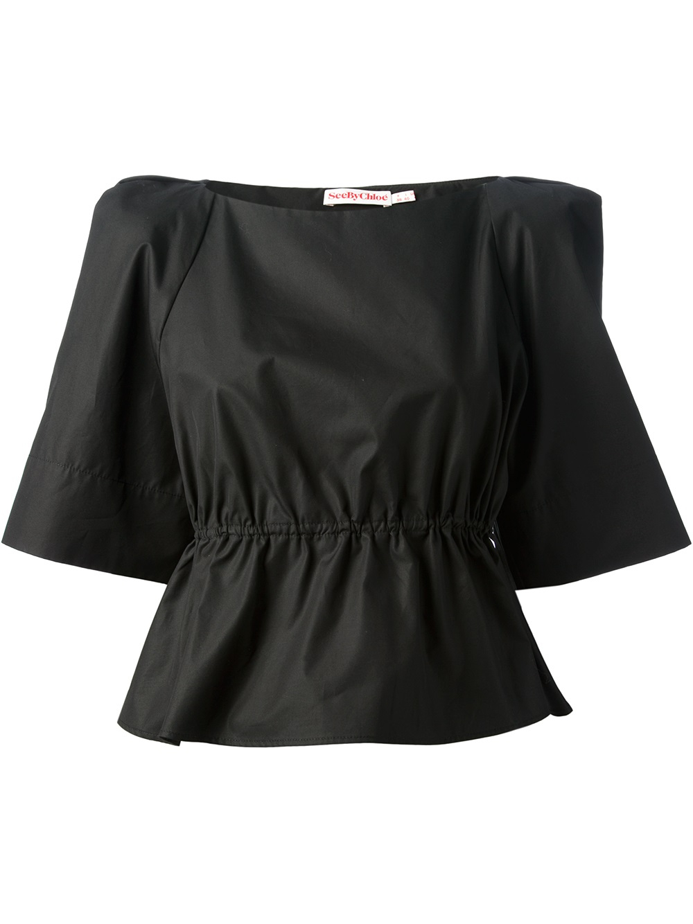 Lyst See by chloé Gathered Waist Top in Black