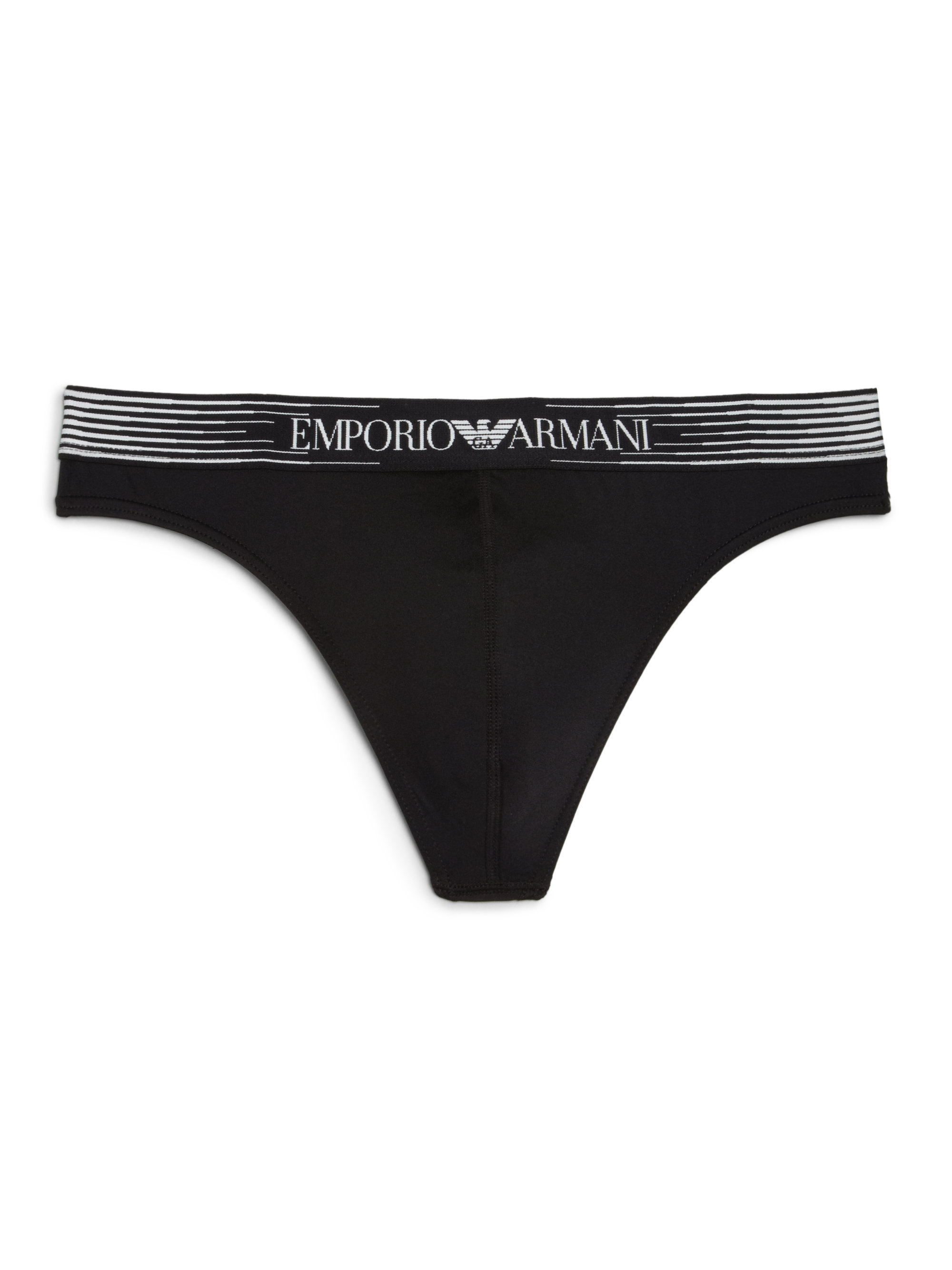 Lyst - Emporio Armani Logo Thong in Black for Men