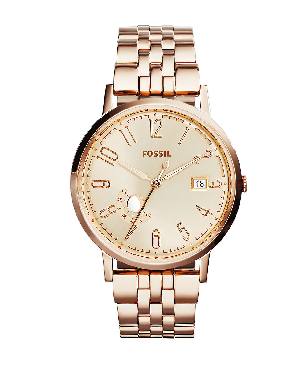 Fossil Vintage Muse Rose Goldtone Stainless Steel Bracelet Watch in Pink (Rose Gold) | Lyst