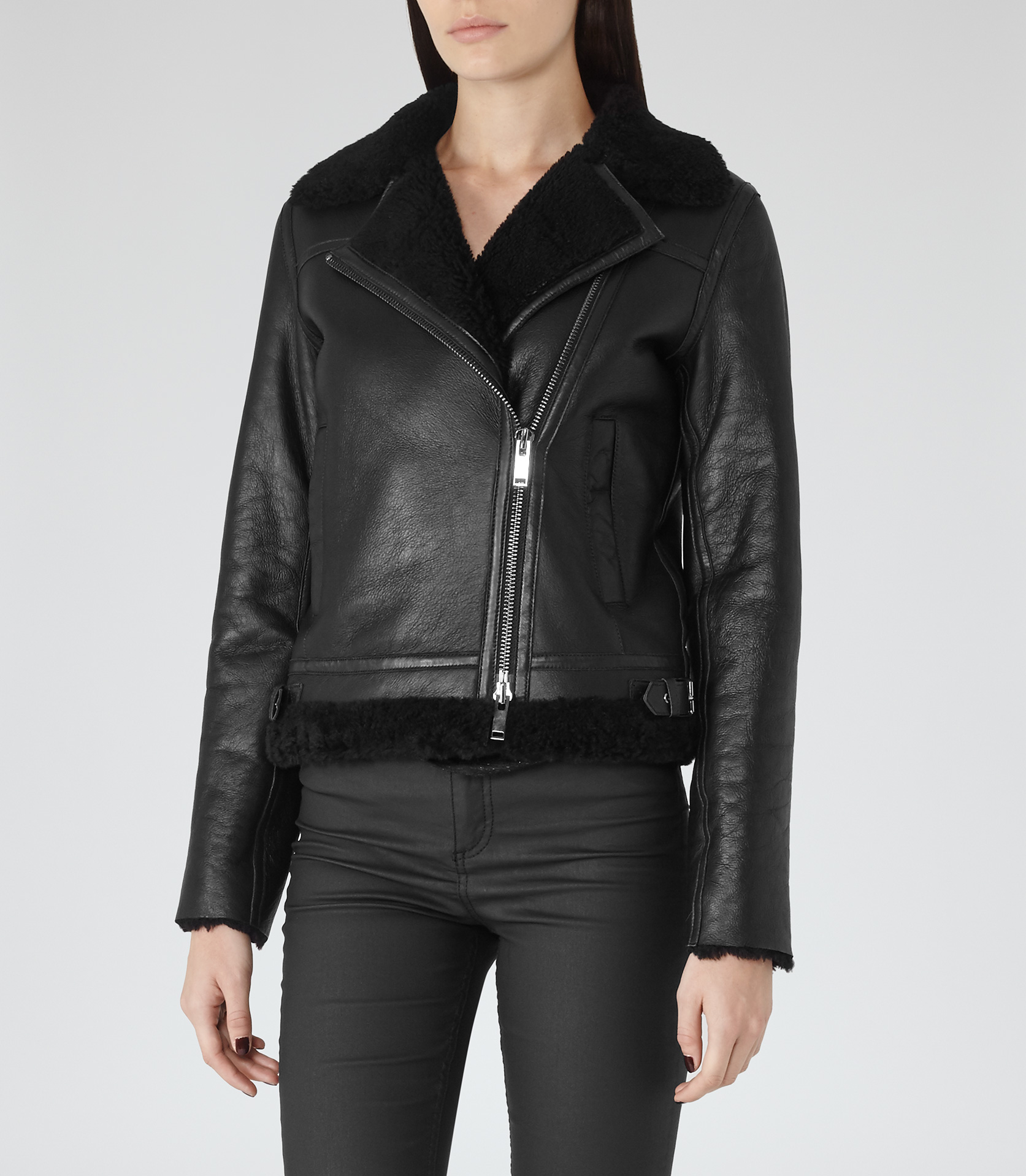 reiss leather jacket
