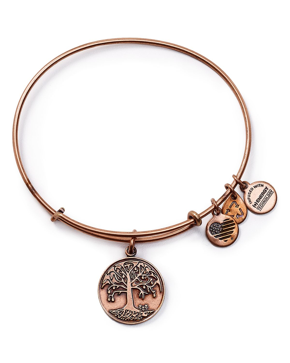 Lyst Alex And Ani Tree Of Life Rose Gold Tone Wire Bangle 100 Gallery