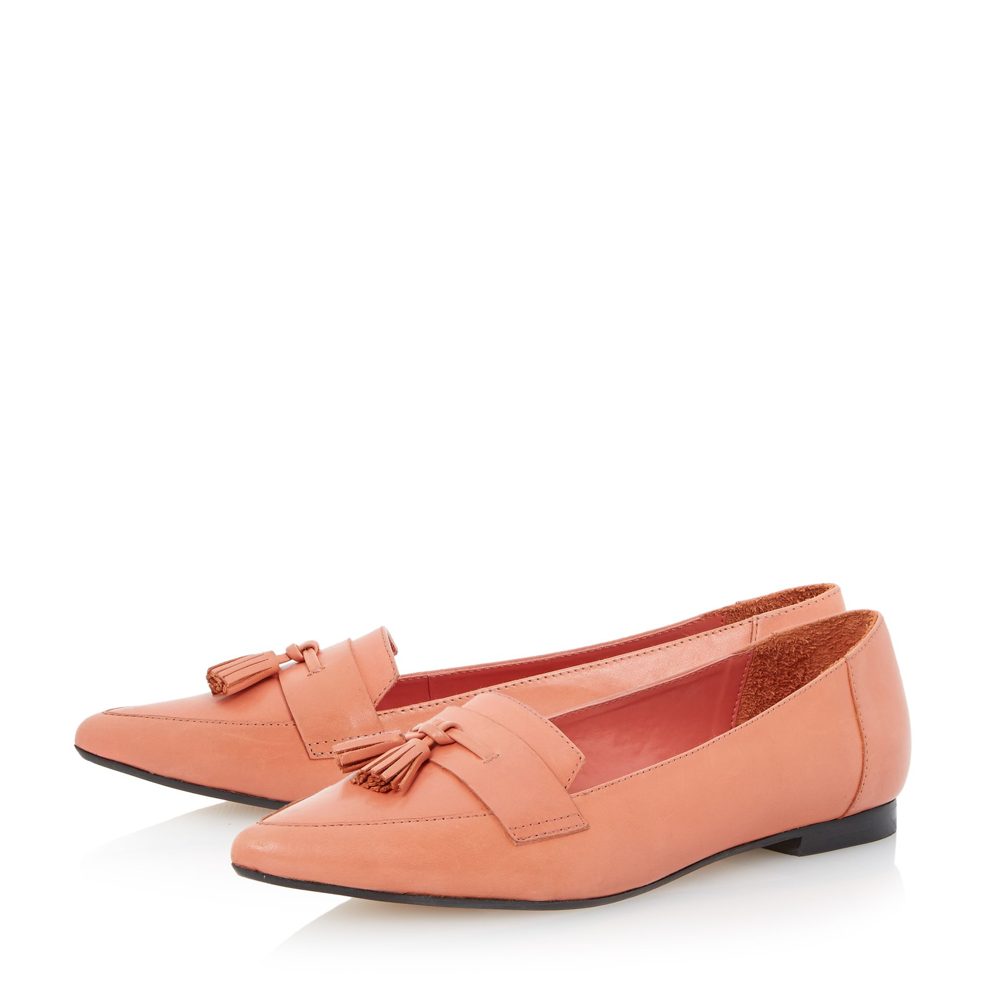pointed loafer dune glint pointed loafer with tassel in pink coral lyst pointed loafer dune glint pointed loafer with tassel in pink coral lyst