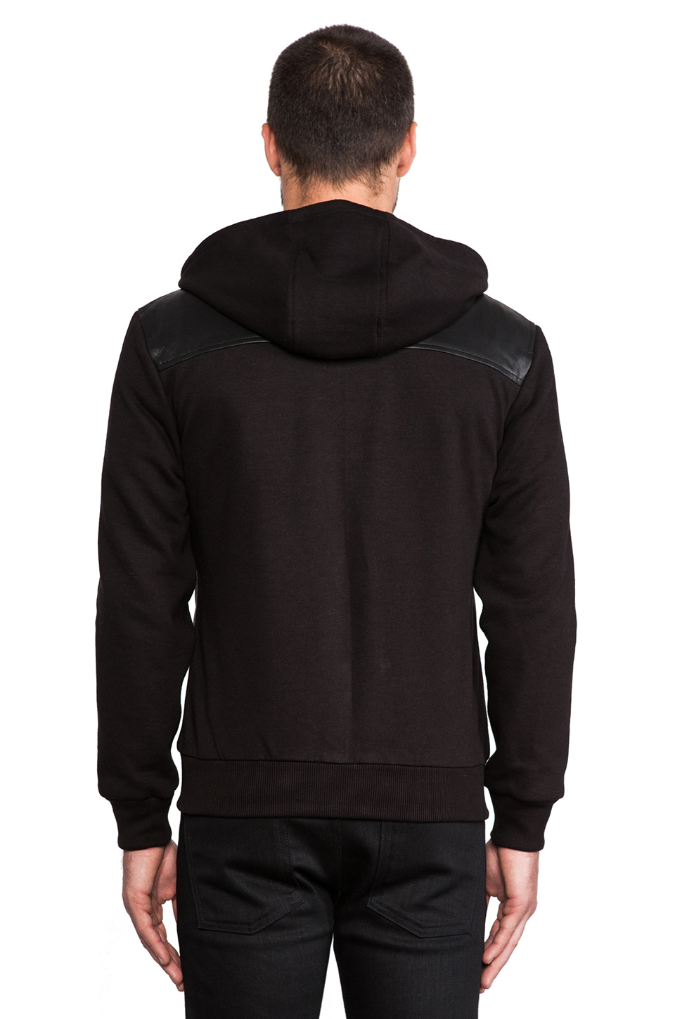 Lyst - Mackage Elvin Leather Hoodie in Black for Men