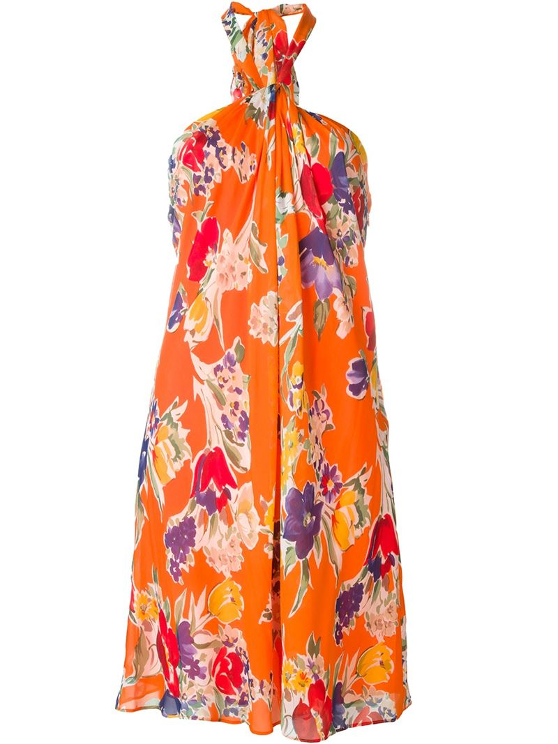ralph lauren women dress yellow